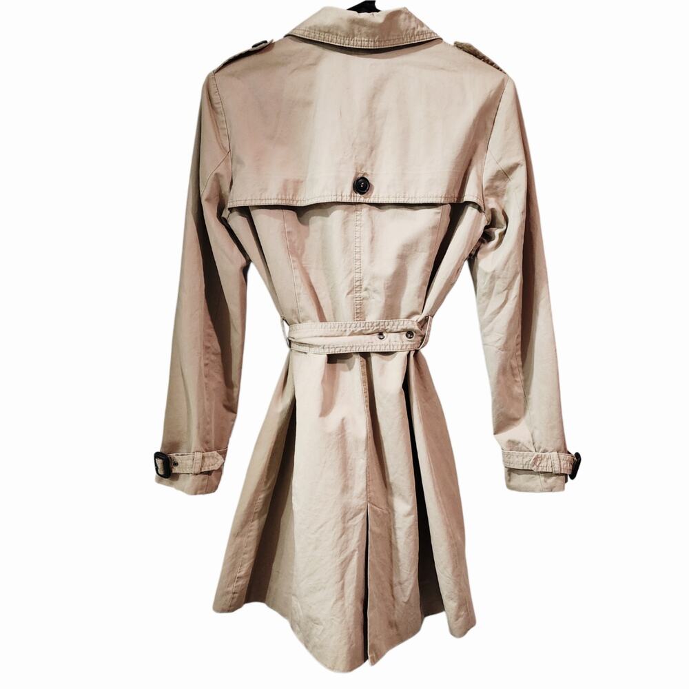Zara Basic Short Belted Double Breasted Trench Co… - image 4